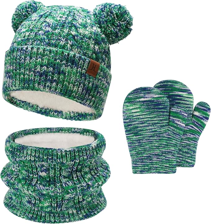 SENPUKI Women's Winter Hat, Scarf & Gloves Set - Fleece Lined Beanie, Touchscreen Gloves, Long Scarf (3-in-1 Gift Set)